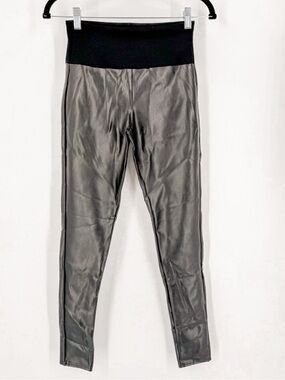 Assets by Spanx Black Faux Leather Leggings